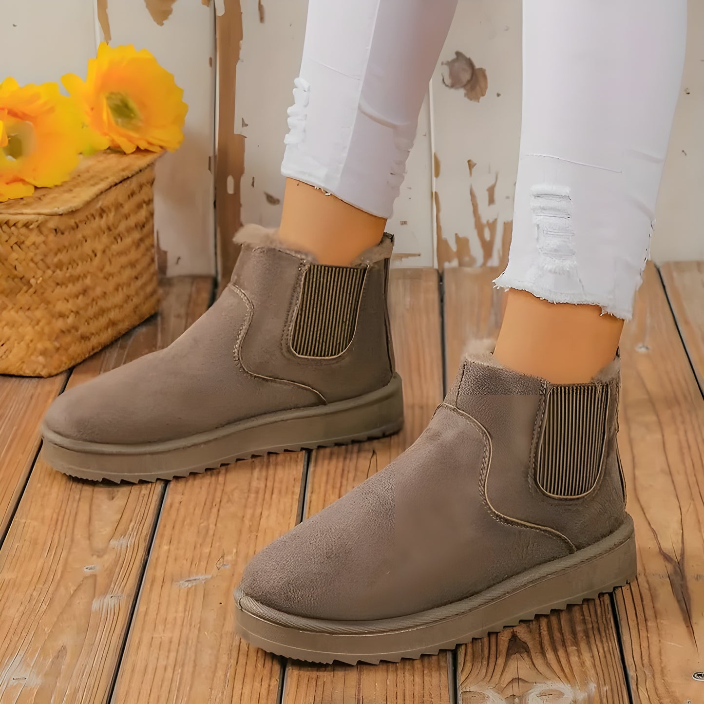 Emma™ | Stiliga Mockastövletter med Varm Fodring