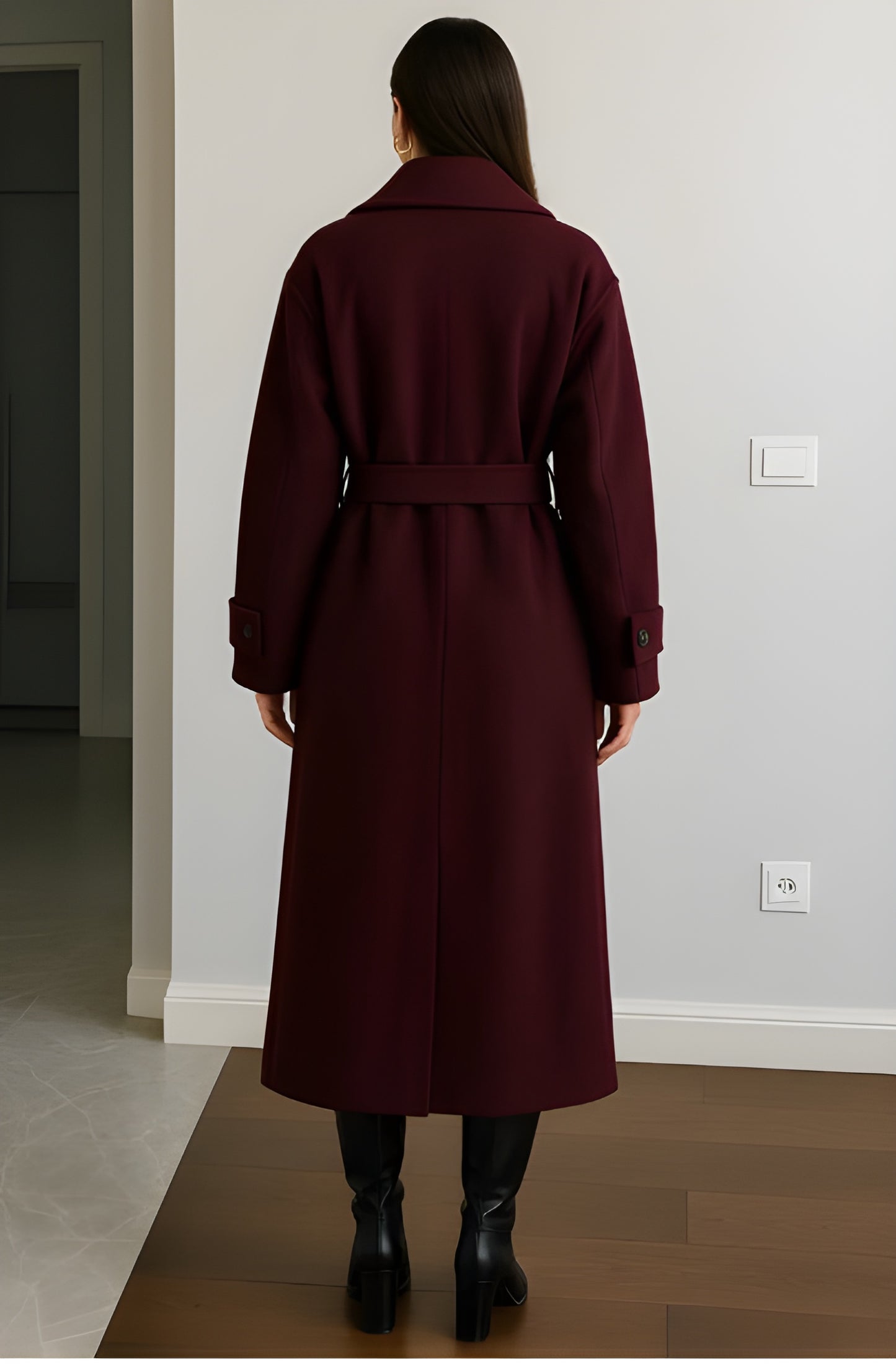 Den Perfekta Burgundy Kappan: Elegans och Komfort i Ett