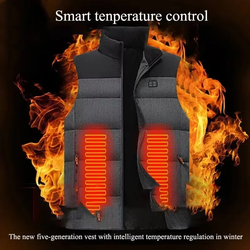 11 Zones Electric Heated Vest Samrt Temperature Control Graphene Men Women Clothe Intelligent Heating Thermal Korea Style