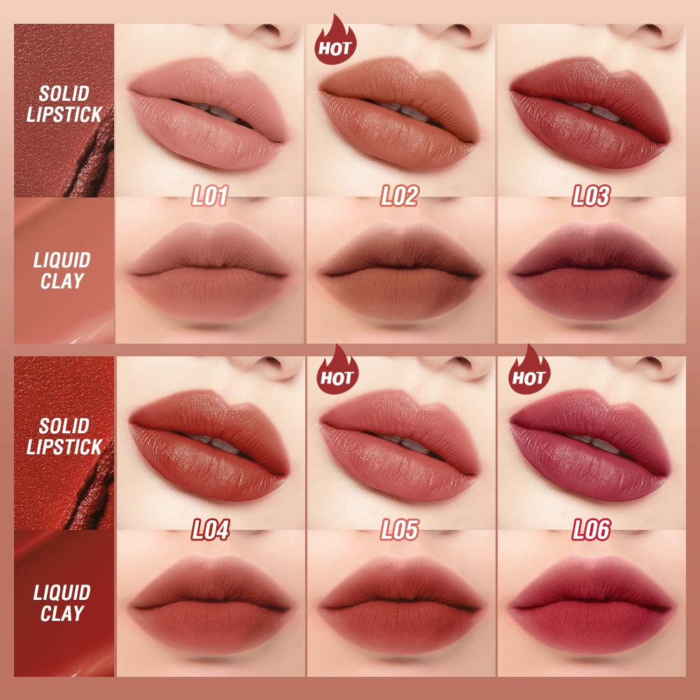 12 kleuren waterdichte lippenstift